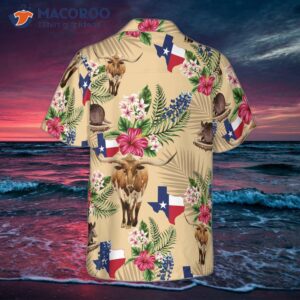 Insignia Bluebonnet Texas Hawaiian Shirt Cream Version, Don’t Mess With Armadillo And Longhorn, Home For