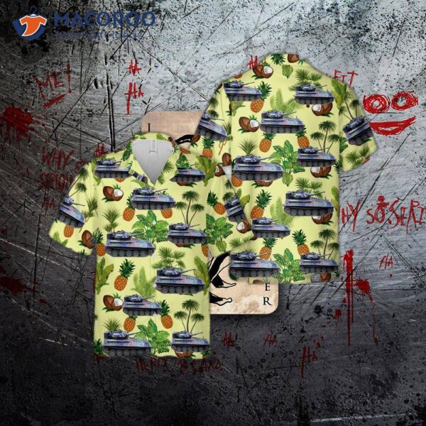 Irish Army Scorpion Cvr(t) Hawaiian Shirt