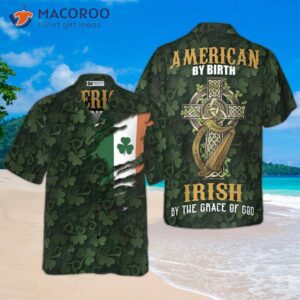 Irish By The Grace Of God Shamrock Hawaiian Shirt