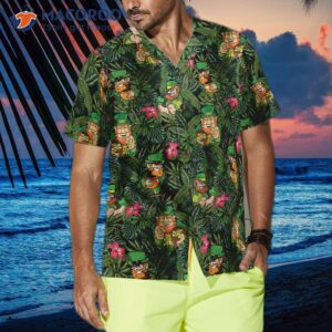 irish leprechaun s tropical hawaiian shirt 3