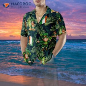 irish people are proud of their leprechaun themed tropical hawaiian shirt 4
