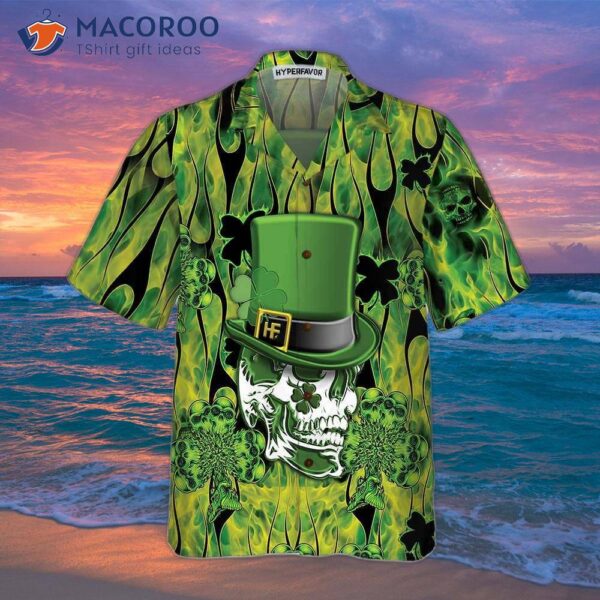 Irish Skull Saint Patrick’s Hawaiian Shirt, St. Day Cool Gift