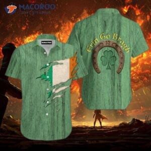 irish st patrick s day green shamrock hawaiian shirts 0 1