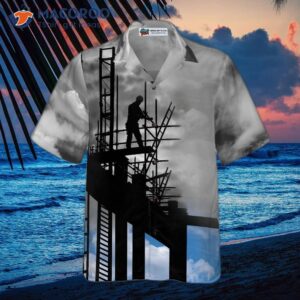 ironworker and sunset hawaiian shirt 2