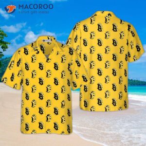 Isometric Bitcoin Cryptocurrency Hawaiian Shirt