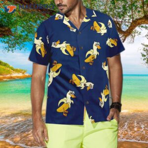It’s Just A Hawaiian Shirt With Banana And Duck Pattern.