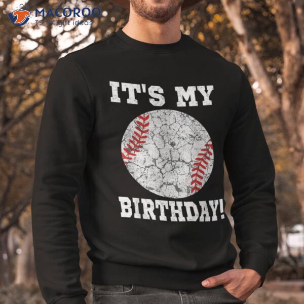 It’s My Birthday Baseball Lover Gift Vintage Retro Shirt
