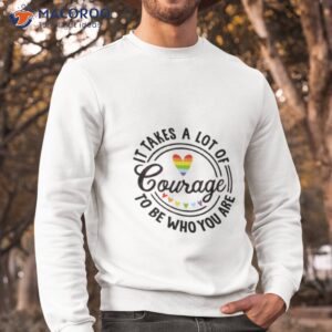 it takes a lot of courage to be who you are lgbt shirt sweatshirt