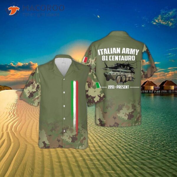 Italian Army B1 Centauro Hawaiian-style Shirt