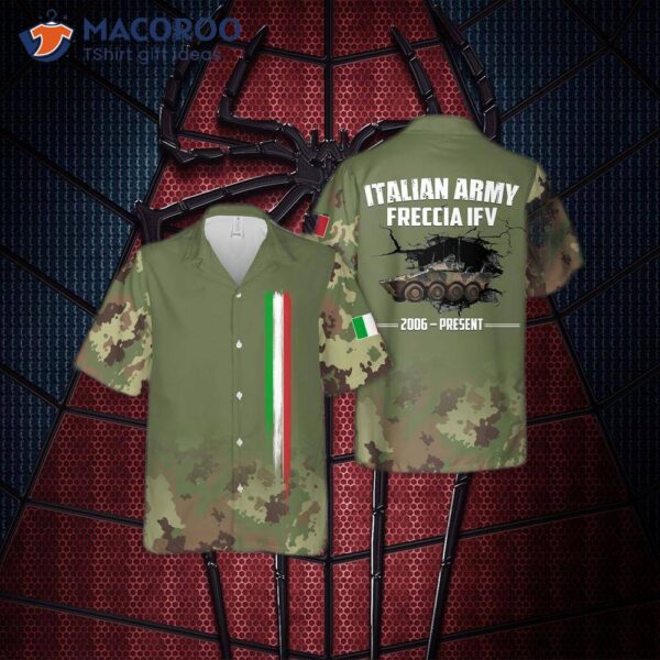 Italian Army Freccia Ifv Hawaiian-style Shirt