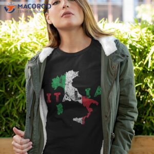 Italy Map And Flag Souvenir – Distressed Italia Shirt