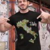 Italy Travel Map Flag Italia Pride Souvenir Vacation Shirt