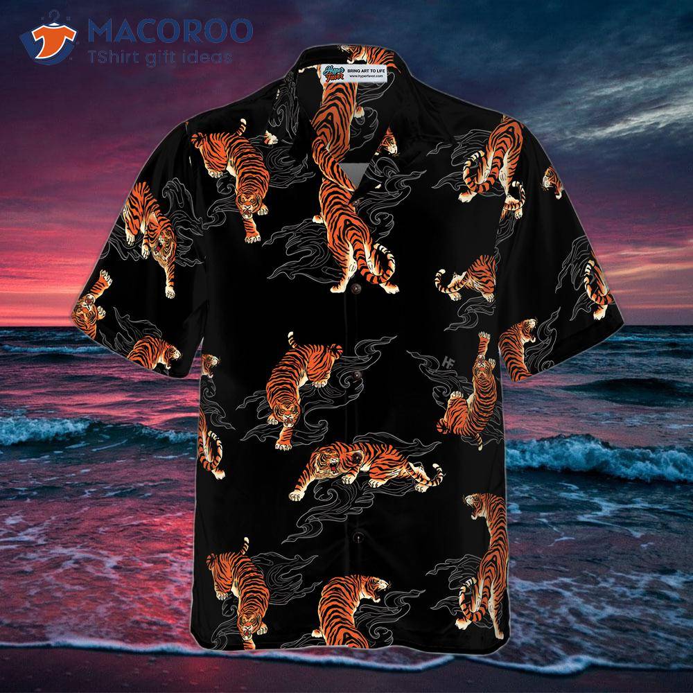 Japanese Tiger Shirt For 's Hawaiian