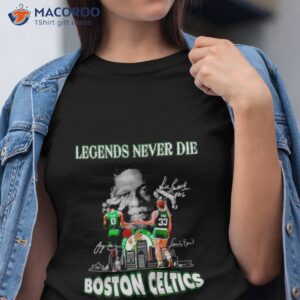 jayson tatum and larry bird legends never die boston celtics signatures shirt tshirt