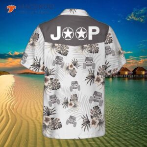 jeep and hibiscus pattern hawaiian shirt tropical shirt for 1