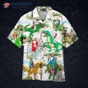 jesus wore a hawaiian shirt with dinosaur from jurassic park on it 0