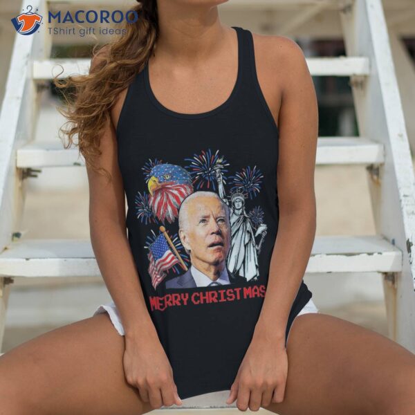 Joe Biden Confused Patriotic Merry Christmas For 4th Of July Shirt