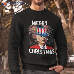 joe biden xmas merry christmas for funny 4th of july shirt sweatshirt