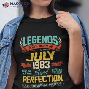 Retro 40th Birthday Gifts Vintage Awesome Since June 1983 Shirt