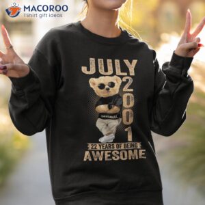 july 2001 22th birthday 2023 22 years of being awesome shirt sweatshirt 2