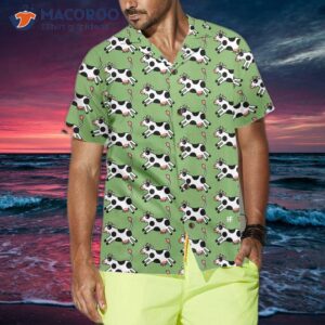 jumping cow hawaiian shirt shirt for and funny print 3