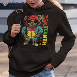 juneteenth black hip hop teddy bear african american shirt hoodie 3