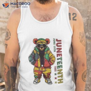 juneteenth black hip hop teddy bear african american shirt tank top