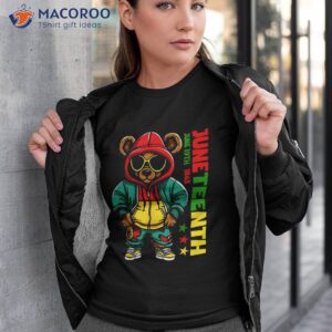 juneteenth black hip hop teddy bear african american shirt tshirt 3