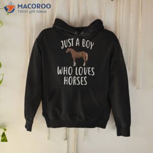 just a boy who loves horses shirt funny horse hoodie