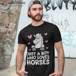 just a boy who loves horses shirt tshirt 3