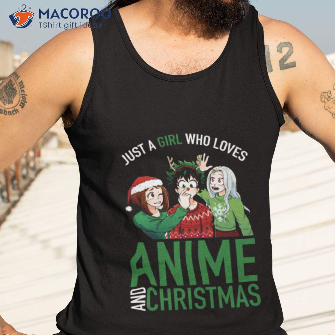 Just A Girl Who Loves Anime My Hero Academia Christmas Shirt Just A Girl Who Loves Anime My Hero Academia Christmas Shirt