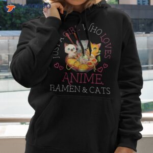 just a girl who loves anime ra and cats gift manga girls shirt hoodie