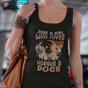 Just A Girl Who Loves Horses And Dogs Cute Animal Lover Shirt