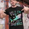 Just A Girl Who Loves Sharks Cute Shark Lover Girls Themed Shirt