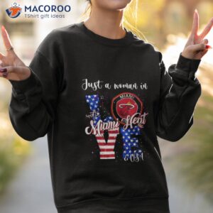 Just A Woman In Love With Miami Heat And Usa Shirt 2 just a woman in love with miami heat and usa shirt sweatshirt 2