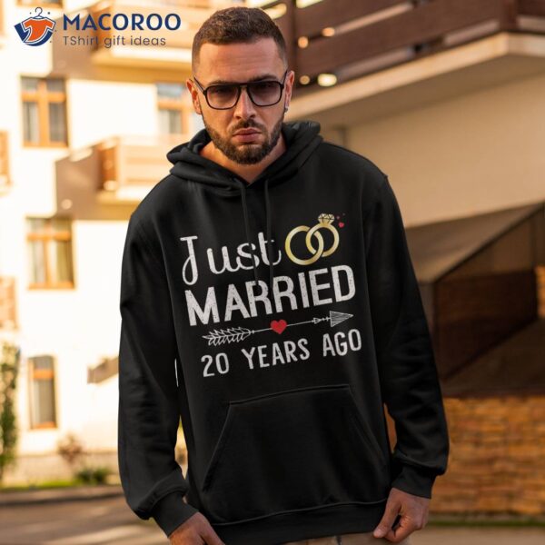 Just Married 20 Years Ago Funny Couple 20th Anniversary Shirt
