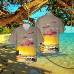 Kamani Uh-2b Seasprite Hawaiian Shirt