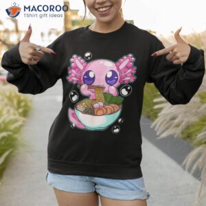 kawaii axolotl ra noodles japanese anime kids shirt sweatshirt