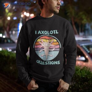 kawaii i axolotl questions anime salamander baby shirt sweatshirt
