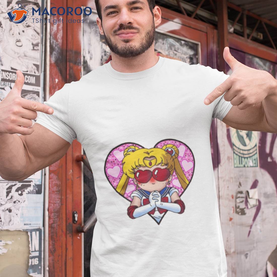 Kawaii Sailor Moon Heart Design Shirt Kawaii Sailor Moon Heart Design Shirt