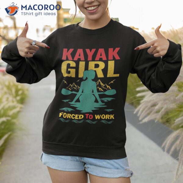 Kayaker Girl Canoeing Paddling Boat Lover Kayak Water Sport Shirt