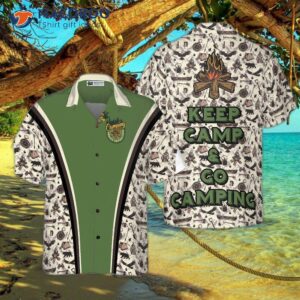 keep calm and go camping hawaiian shirt 2