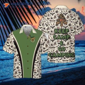 keep calm and go camping hawaiian shirt 3