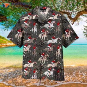 kentucky derby horse racing gray hawaiian shirts 1
