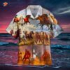 Kentucky Derby Running Horses Race Track Hawaiian Shirts