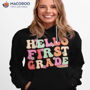 kids hello first grade team 1st teacher girl back to shirt hoodie 1