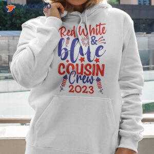 Kids Red White Blue Cousins Crew 2023 4th July Independence Shirt