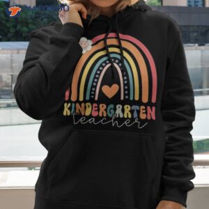 Kinder Rainbow Style For Teachers Hello Kindergarten Shirt