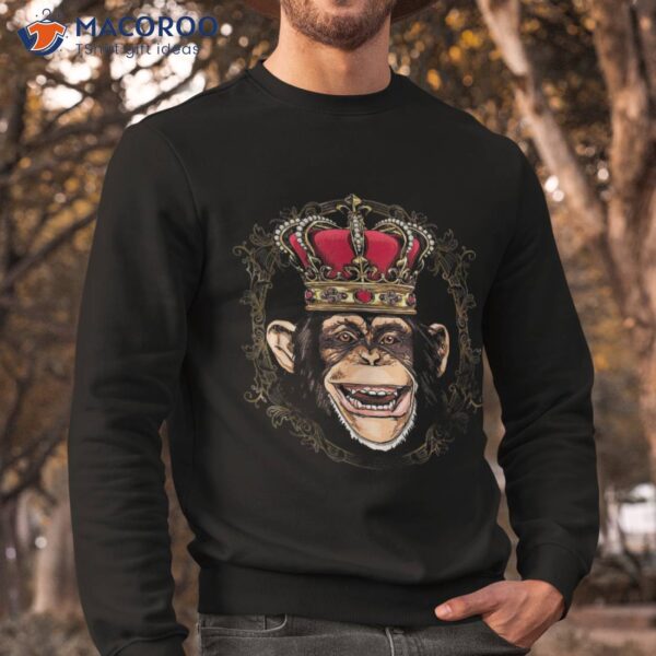 King Monkey Wearing Crown – Queen Animal Shirt