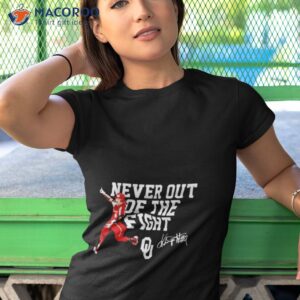 kinzie hansen never out of the fight signature shirt tshirt 1